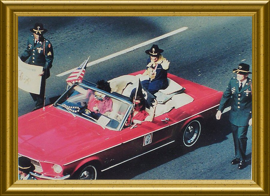 Lieutenant Waddell riding Mustang